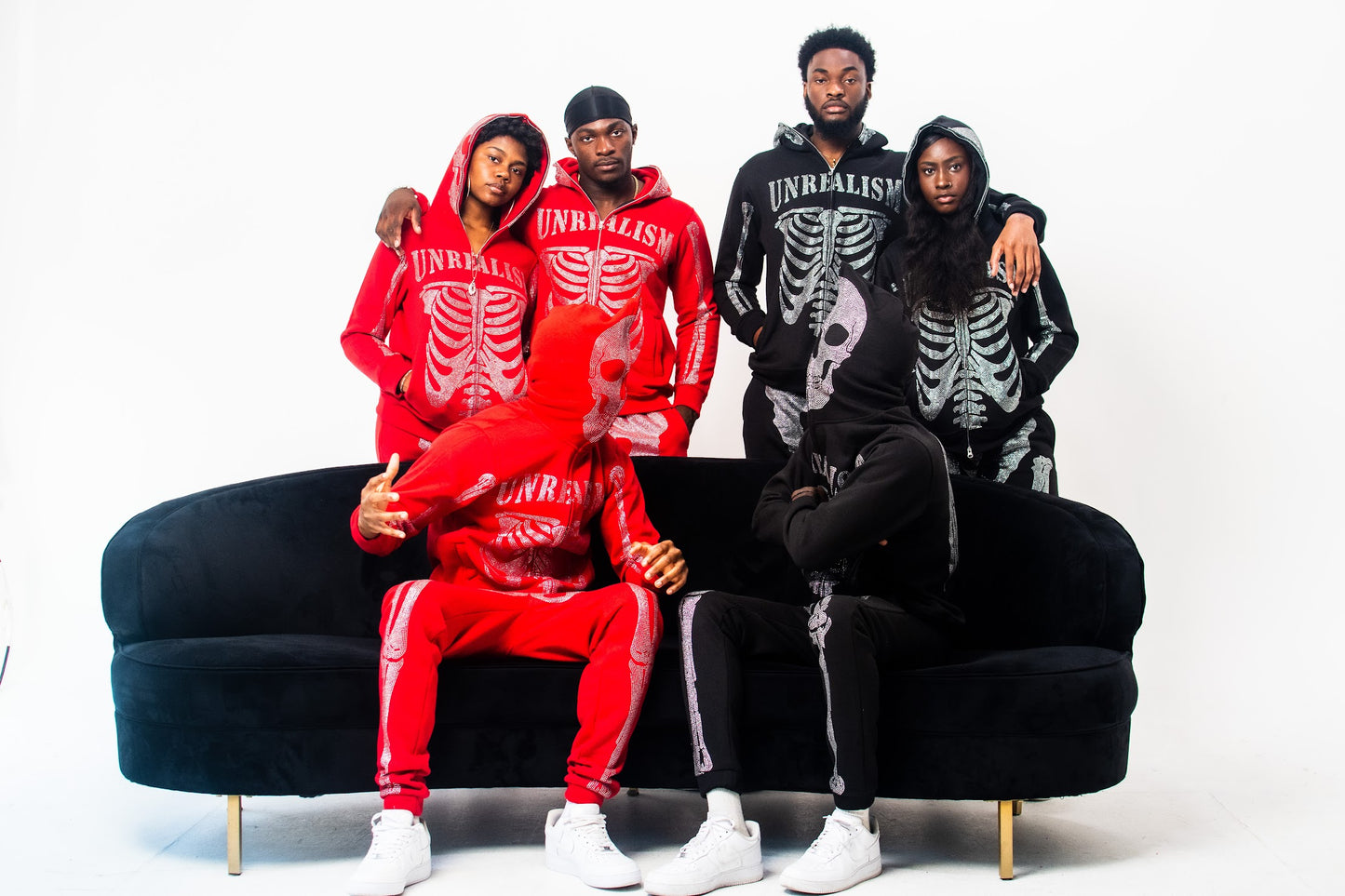 "UNREALISM"  SKELETON FULL SWEAT SUIT (Unisex)