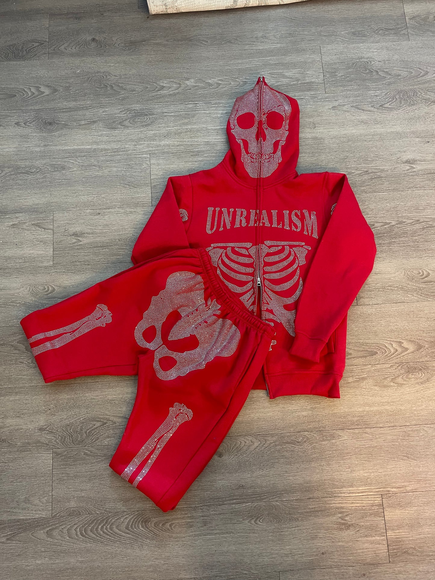 "UNREALISM"  SKELETON FULL SWEAT SUIT (Unisex)